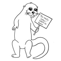 Coloring page: Otter (Animals) #10697 - Free Printable Coloring Pages