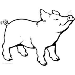 Coloring page: Pig (Animals) #3588 - Free Printable Coloring Pages