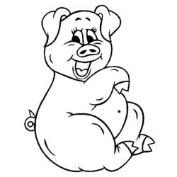 Coloring page: Pig (Animals) #3594 - Free Printable Coloring Pages