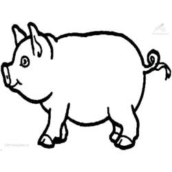 Coloring page: Pig (Animals) #3603 - Free Printable Coloring Pages