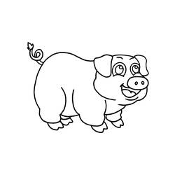 Coloring page: Pig (Animals) #3620 - Free Printable Coloring Pages