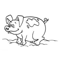 Coloring page: Pig (Animals) #3682 - Free Printable Coloring Pages
