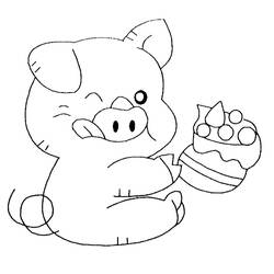 Coloring page: Pork (Animals) #17775 - Free Printable Coloring Pages