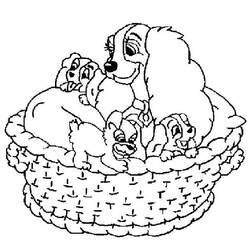 Coloring page: Puppy (Animals) #2970 - Free Printable Coloring Pages