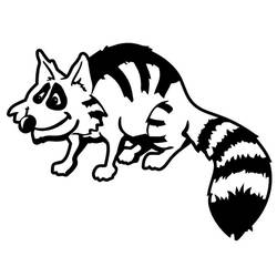 Coloring page: Raccoon (Animals) #20027 - Free Printable Coloring Pages