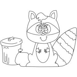 Coloring page: Raccoon (Animals) #20034 - Free Printable Coloring Pages