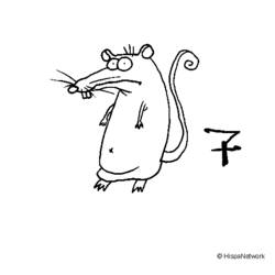 Coloring page: Rat (Animals) #15186 - Free Printable Coloring Pages