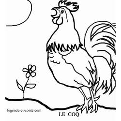 Coloring page: Rooster (Animals) #4091 - Free Printable Coloring Pages