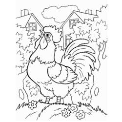 Coloring page: Rooster (Animals) #4101 - Free Printable Coloring Pages