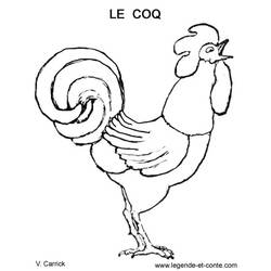Coloring page: Rooster (Animals) #4116 - Free Printable Coloring Pages