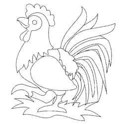 Coloring page: Rooster (Animals) #4117 - Free Printable Coloring Pages