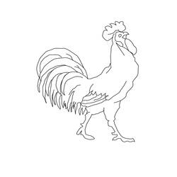 Coloring page: Rooster (Animals) #4119 - Free Printable Coloring Pages