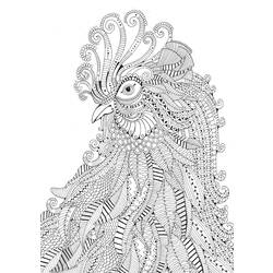 Coloring page: Rooster (Animals) #4219 - Free Printable Coloring Pages