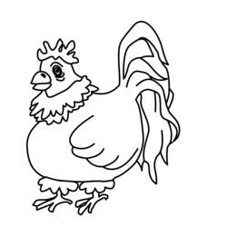 Coloring page: Rooster (Animals) #4275 - Free Printable Coloring Pages
