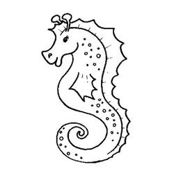 Coloring page: Seahorse (Animals) #18594 - Free Printable Coloring Pages