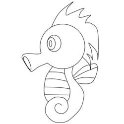 Coloring page: Seahorse (Animals) #18607 - Free Printable Coloring Pages