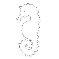Coloring page: Seahorse (Animals) #18625 - Free Printable Coloring Pages