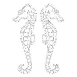 Coloring page: Seahorse (Animals) #18629 - Free Printable Coloring Pages