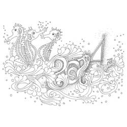 Coloring page: Seahorse (Animals) #18681 - Free Printable Coloring Pages