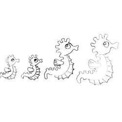 Coloring page: Seahorse (Animals) #18692 - Free Printable Coloring Pages