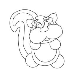 Coloring page: Skunk (Animals) #11196 - Free Printable Coloring Pages