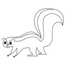 Coloring page: Skunk (Animals) #11199 - Free Printable Coloring Pages