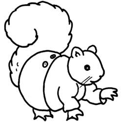 Coloring page: Squirrel (Animals) #6234 - Free Printable Coloring Pages