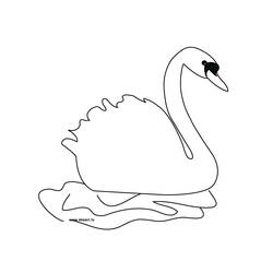 Coloring page: Swan (Animals) #4996 - Free Printable Coloring Pages