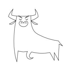 Coloring page: Taurus (Animals) #13798 - Free Printable Coloring Pages