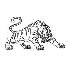 Coloring page: Tiger (Animals) #13617 - Free Printable Coloring Pages