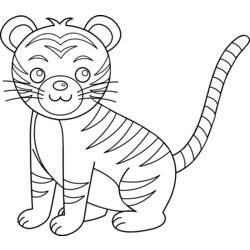 Coloring page: Tiger (Animals) #13698 - Free Printable Coloring Pages