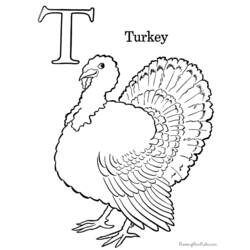 Coloring page: Turkey (Animals) #5365 - Free Printable Coloring Pages