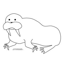 Coloring page: Walrus (Animals) #16653 - Free Printable Coloring Pages