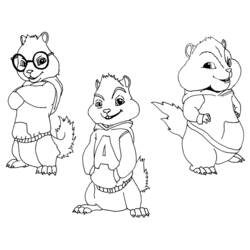 Coloring page: Alvin and the Chipmunks (Animation Movies) #128241 - Free Printable Coloring Pages