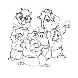 Coloring page: Alvin and the Chipmunks (Animation Movies) #128244 - Free Printable Coloring Pages