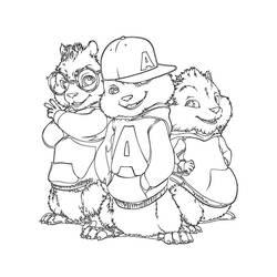 Coloring page: Alvin and the Chipmunks (Animation Movies) #128245 - Free Printable Coloring Pages