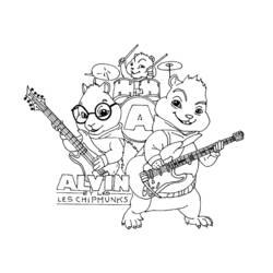 Coloring page: Alvin and the Chipmunks (Animation Movies) #128246 - Free Printable Coloring Pages