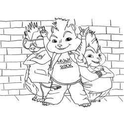 Coloring page: Alvin and the Chipmunks (Animation Movies) #128251 - Free Printable Coloring Pages