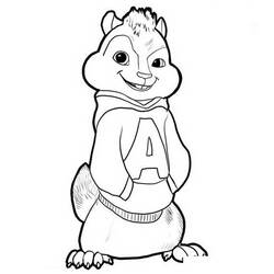 Coloring page: Alvin and the Chipmunks (Animation Movies) #128282 - Free Printable Coloring Pages