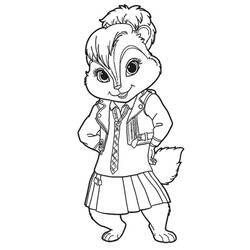 Coloring page: Alvin and the Chipmunks (Animation Movies) #128312 - Free Printable Coloring Pages