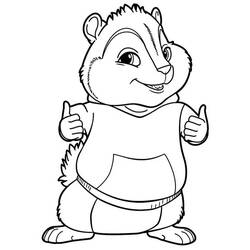 Coloring page: Alvin and the Chipmunks (Animation Movies) #128343 - Free Printable Coloring Pages
