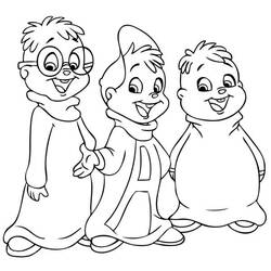 Coloring page: Alvin and the Chipmunks (Animation Movies) #128367 - Free Printable Coloring Pages