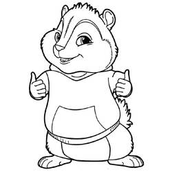 Coloring page: Alvin and the Chipmunks (Animation Movies) #128384 - Free Printable Coloring Pages