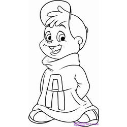 Coloring page: Alvin and the Chipmunks (Animation Movies) #128389 - Free Printable Coloring Pages