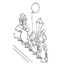 Coloring page: Alvin and the Chipmunks (Animation Movies) #128416 - Free Printable Coloring Pages