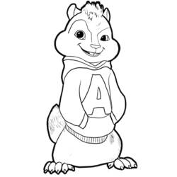 Coloring page: Alvin and the Chipmunks (Animation Movies) #128424 - Free Printable Coloring Pages