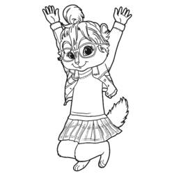 Coloring page: Alvin and the Chipmunks (Animation Movies) #128461 - Free Printable Coloring Pages