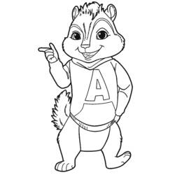 Coloring page: Alvin and the Chipmunks (Animation Movies) #128462 - Free Printable Coloring Pages