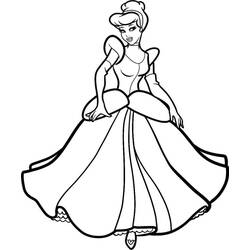 Coloring page: Cinderella (Animation Movies) #129512 - Free Printable Coloring Pages