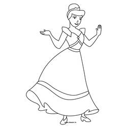 Coloring page: Cinderella (Animation Movies) #129572 - Free Printable Coloring Pages